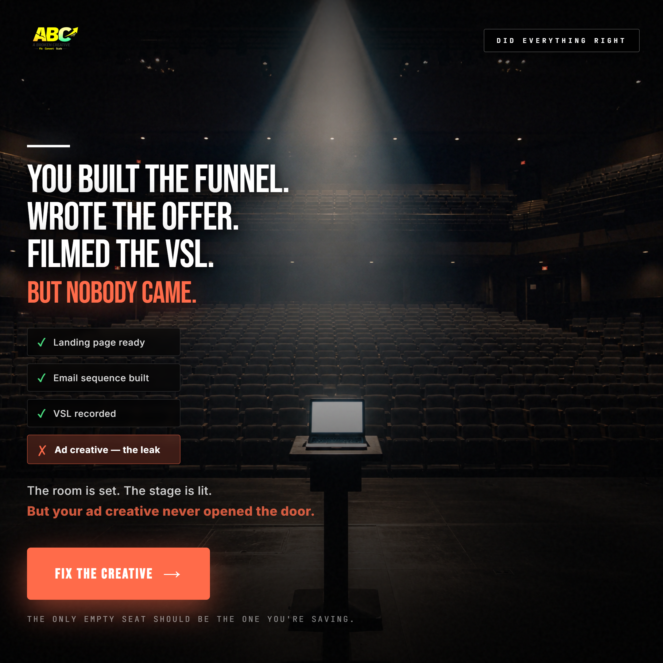 Ghosted Funnel Ad